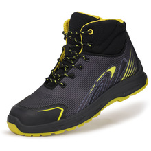 定制款跨境高帮劳保鞋防砸防刺穿防滑工作鞋钢包头男款安全鞋高端