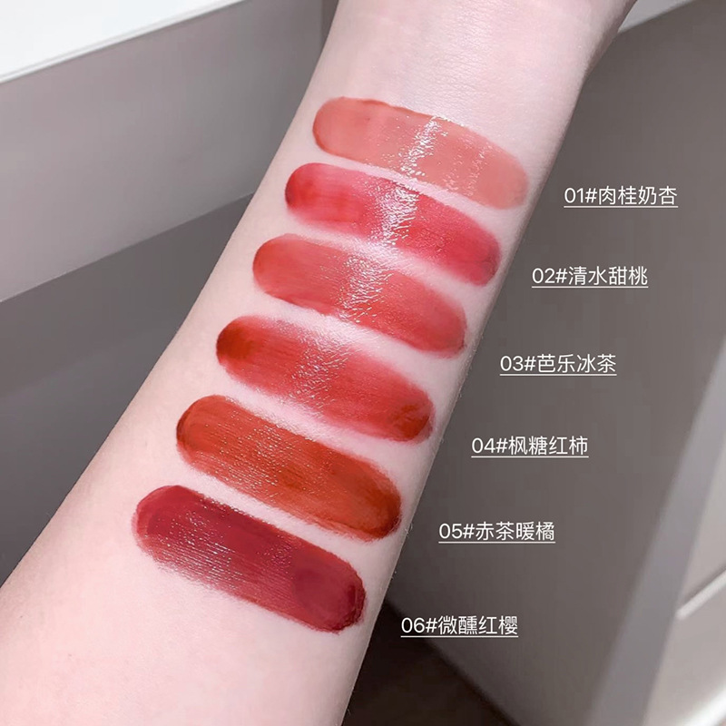 Gege bear cristal de diamante de agua esmalte labial brillante color duradero sin decoloración sin taza pura invierno otoño lápiz labial cosméticos