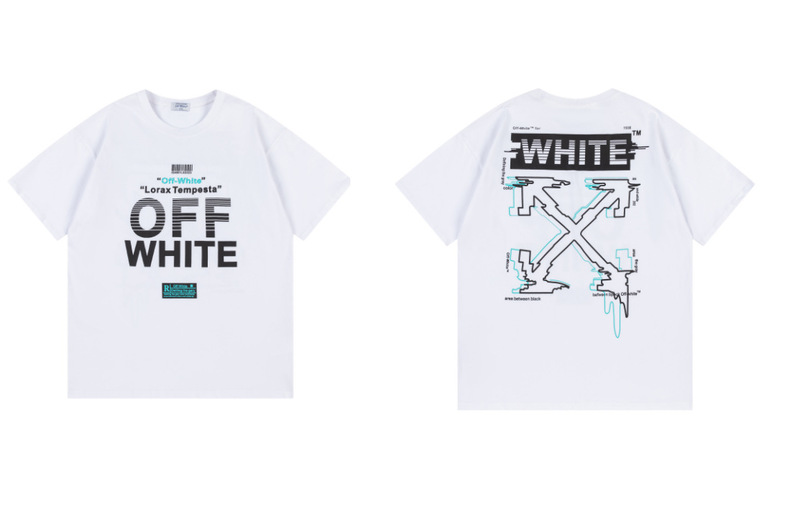 トレンディな漫画落書き油絵矢印半袖男性と女性ルーズカップル OFW 純綿半袖 Tシャツ夏 mk ゼブラ|undefined