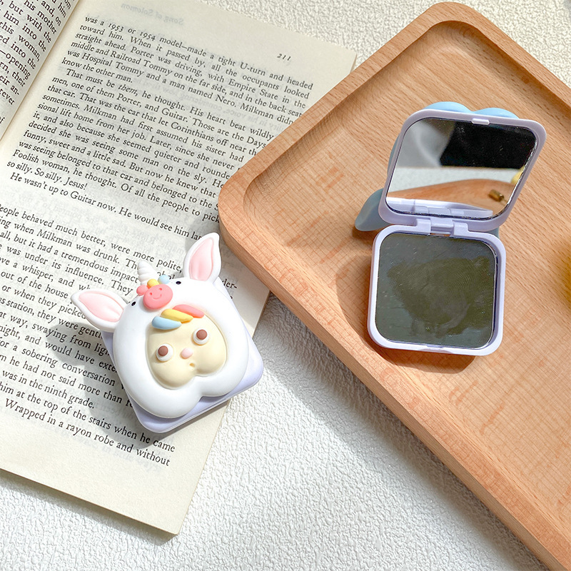 Handy-Airbag-Aufkleber, einziehbarer niedlicher Tischhalter und tragbarer Schminkspiegel, Ausbesserungsspiegel_voghion.com