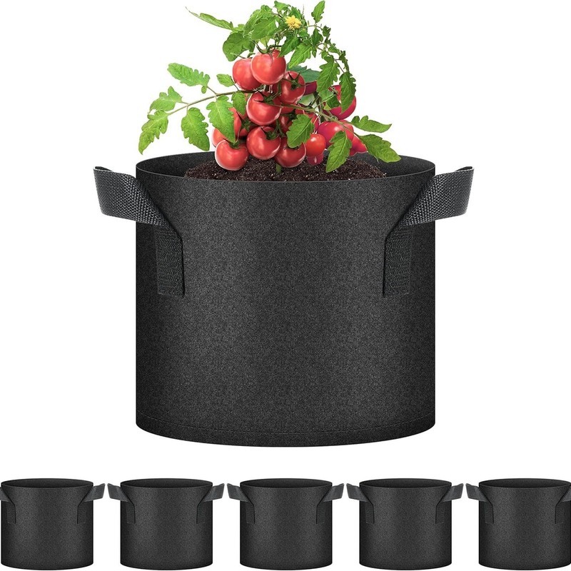 跨镜植物袋grow bag种植袋黑色无纺布美植袋植树袋 生长 育苗花盆|undefined