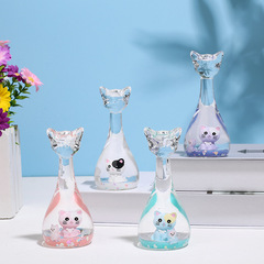 Acrylic Caramel Cat Oil Droplet Cartoon Figurine for Children, Student Festival Gift, Office Desk Decor Ornament