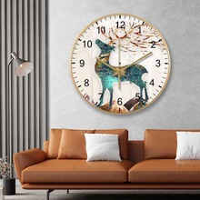 掛鐘現代簡約輕奢個性創意鐘表家用客廳時尚裝飾掛墻靜音藝術時鐘