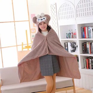 Cross-border Cute Thickened Shirley Rose Painter Cat Powder Fox Duffy Shawl Cape Plush Hair