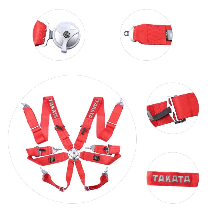 New TAKAT racing seatbelt for car modification, quick-release 3inch four/five-point gaming seatbelt