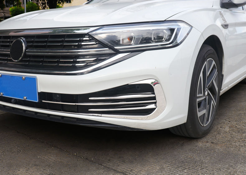 Suitable for Volkswagen Sagitar Front Fog Light Bully Tooth Frame Front Bumper Center Grille Bright Strip Modification Area Front Face Decorative Strip 2023