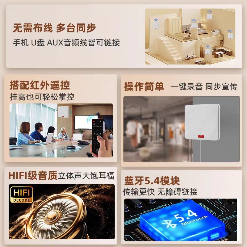 Wall speakers for gym for commercial use, bluetooth 4