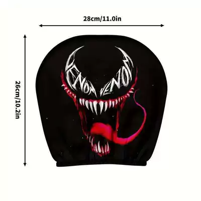 Universal seat cover: shipped on behalf of customers, car - red-tongue-venom-double-sided-printing-1-piece