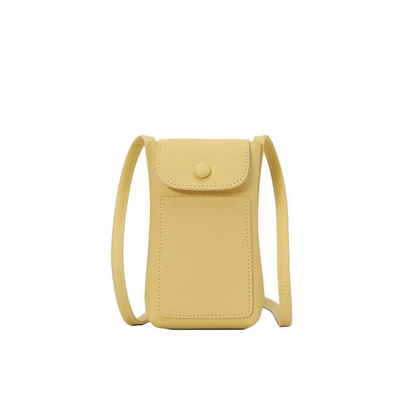 2025 nuevo estilo de alta gama todo-fósforo mini bolso para teléfono móvil moda femenina color sólido simple bolso de mensajero de un solo hombro casual