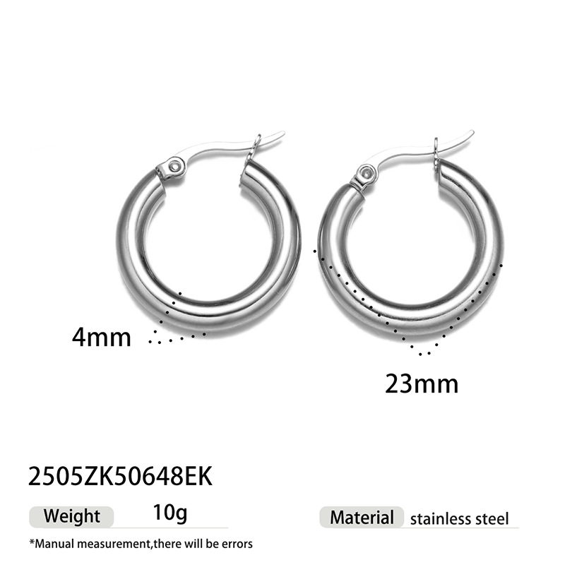 TENA Europa y los Estados Unidos transfronterizos en acero inoxidable chapado en oro 18 quilates aretes de círculo ligero de lujo de alta calidad para mujeres aretes de acero de titanio al por mayor