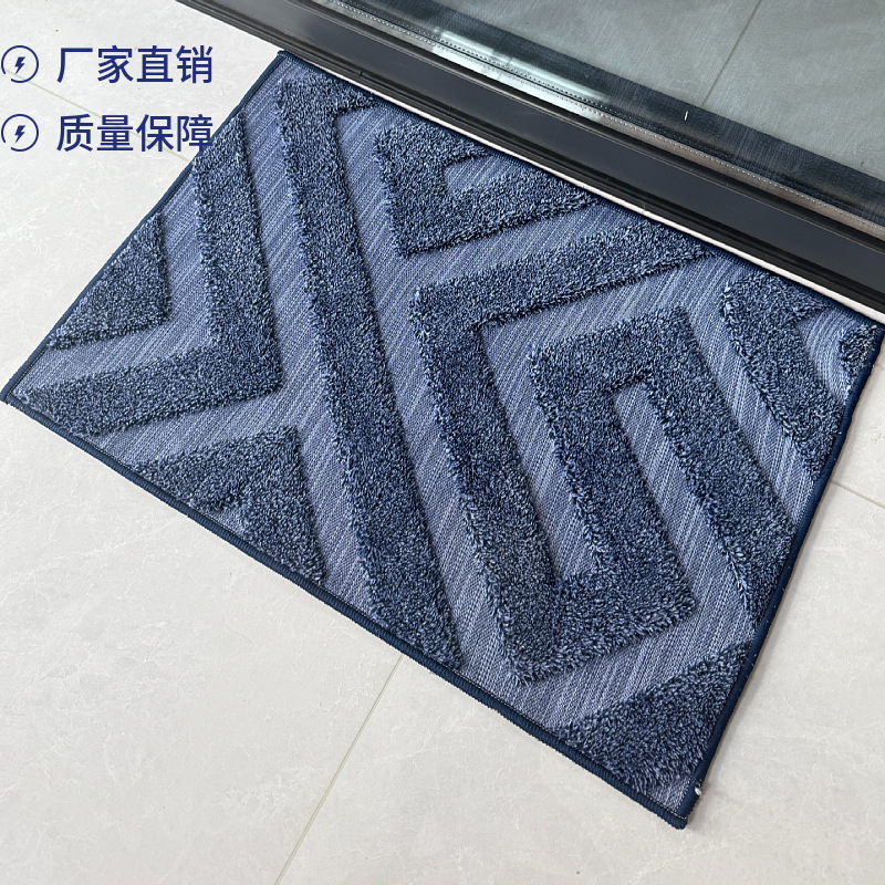 Nuevos productos de peluche tallados en la puerta alfombra de piso dormitorio cama alfombra de pie puerta de baño alfombra de absorción de agua lujosa viento ultra suave image 8