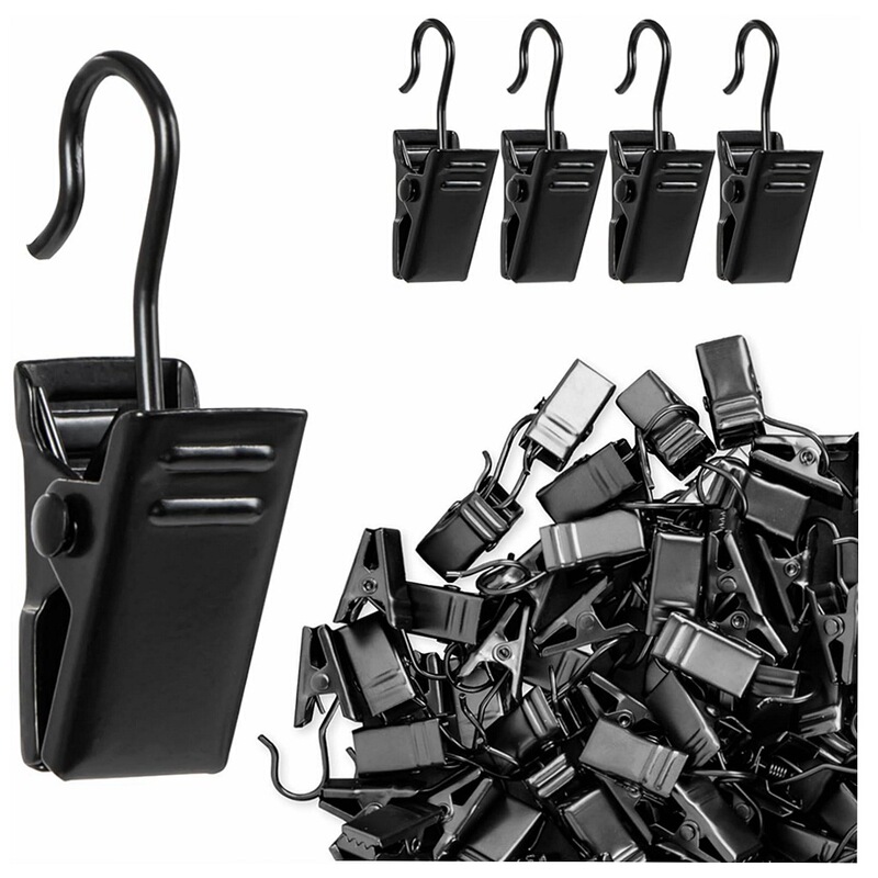Black Small Heavy-Duty Hook Clip Warehouse Tag Clip Photo Home Decoration Painting Craft Clip Hook Curtain Hook Black Small Heavy-Duty Hook Clip Warehouse Tag Clip Photo Home Decoration Painting Craft Clip Hook Curtain Hook
