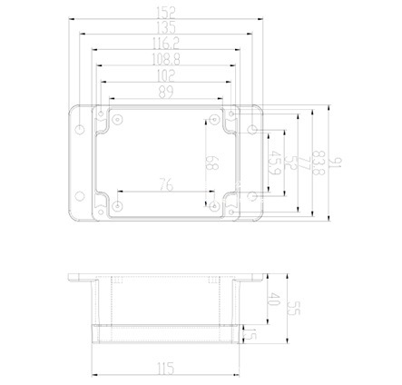 批发115*90*55mm 户外仪器仪表电子壳体 F3-2塑料防水盒 接线盒
