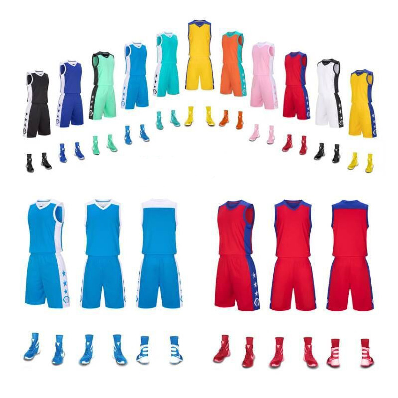 新款篮球服套装成人儿童男女球衣印字印号夏季运动训练背心招代理|ru