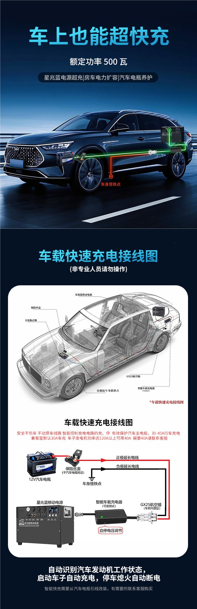 Xingzhao Blue Outdoor Mobile Power Supply 220v Portable Battery for Road Trips, Large Capacity for Car Camping and Emergency Use