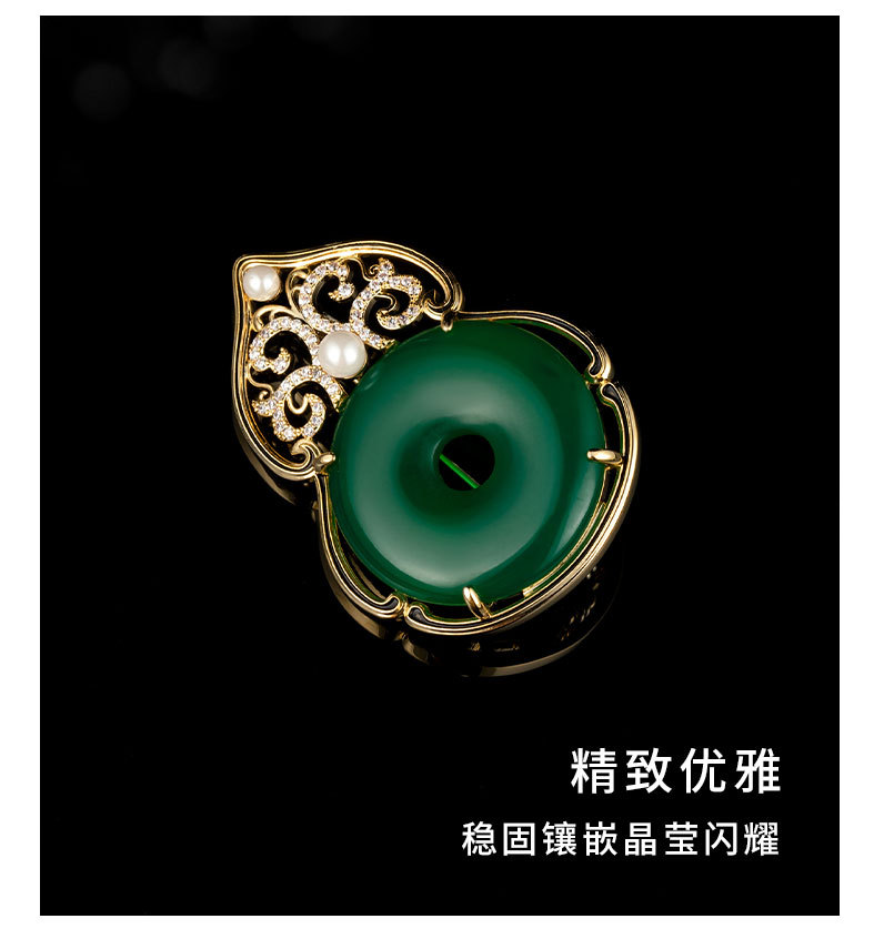 福禄吉祥葫芦高档胸针复古国风镂空花纹旗袍胸针新品时