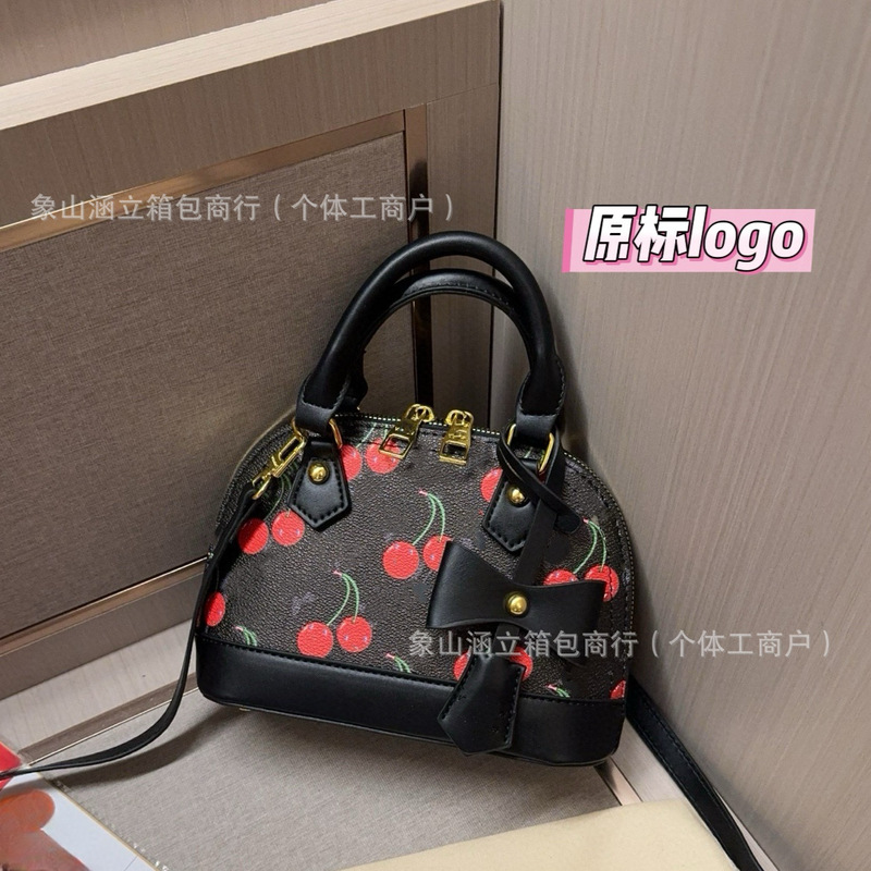 2025新款樱桃bb小贝壳包老花白彩女包高级感手提斜挎包跨境批发潮|undefined