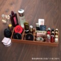 木质桌面收纳盒口红彩妆梳妆台桌面精油置物架化妆品收纳整理架