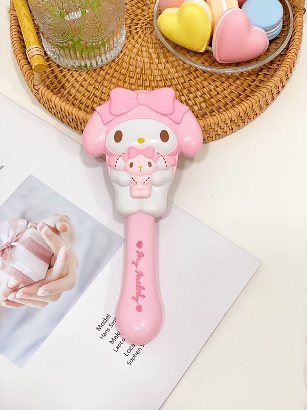 Mango tridimensional espejo-M D nudo de polvo