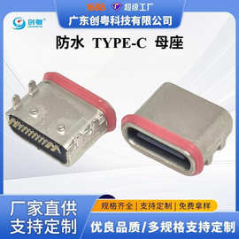 板上母座防水type-c6/16P直插立式插脚5.5/6.0/6.8/10.0/11连接器