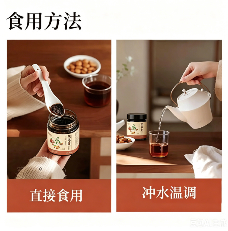 Fu Ling Gao (Poria & Coix Herbal Paste) — Traditional Herbal Paste with Shan Yao & Qian Shi, 220g details
