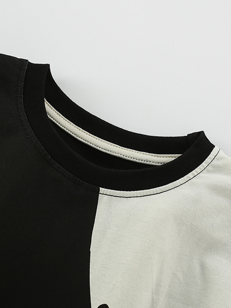 Traje de servicio a domicilio para niños malwee transfronterizo nuevo estilo de verano camiseta de cuello redondo para niños europeos y americanos