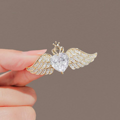 Angel Wings Brooch, High-end Women's Exquisite Pin, High-end Lapel Pin, Accessories, Rhinestone Suit, Sweater Corsage