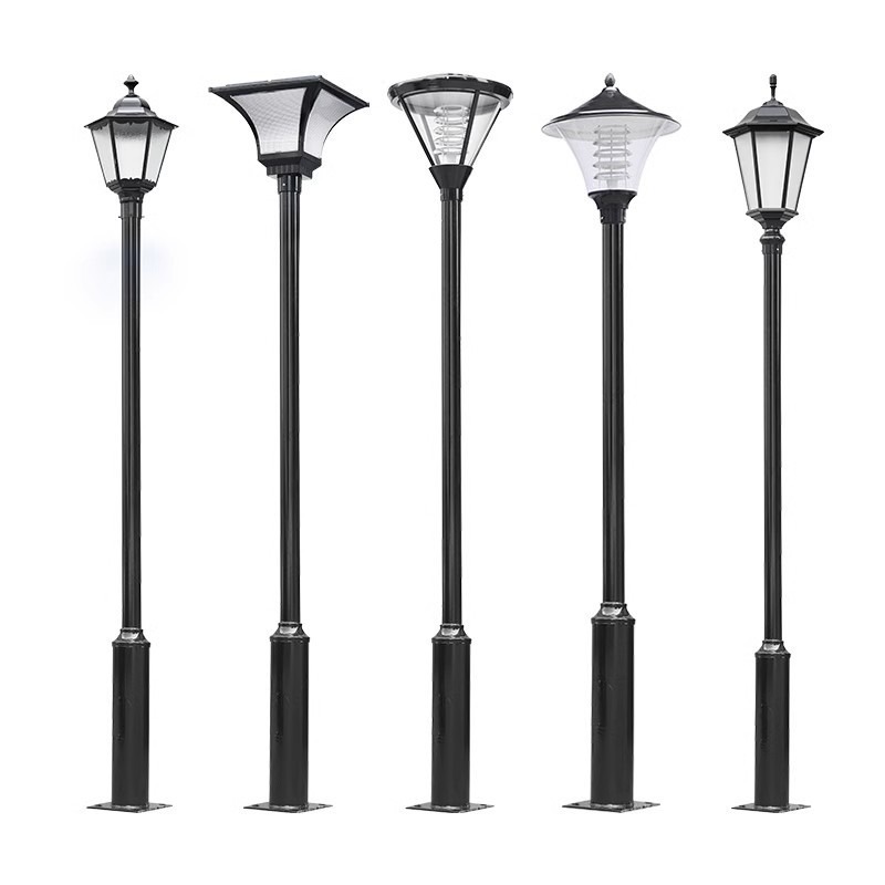 Iluminación al aire libre de patio moderno comunidad villa parque LED luz solar super brillante impermeable 3 metros de alto palo luz de paisaje