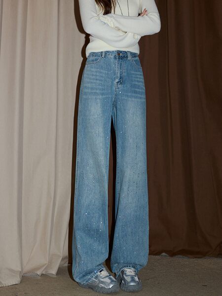 Denim autumn trousers