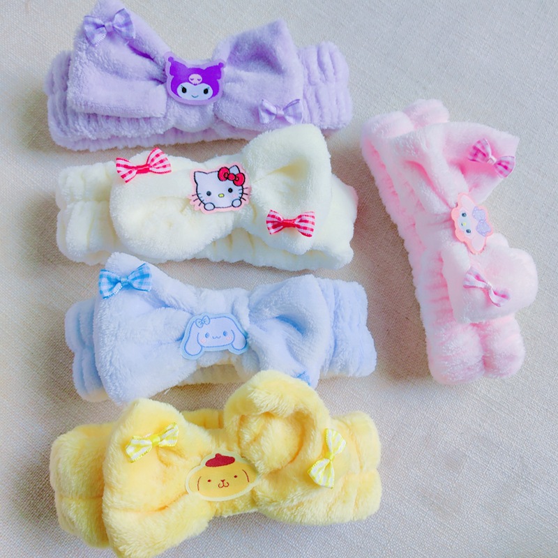 Inswind nuevo bordado dibujos animados lavado facial correa de pelo Sanliou Yugui perros niñas aplicar máscara de pelo correa de pelo