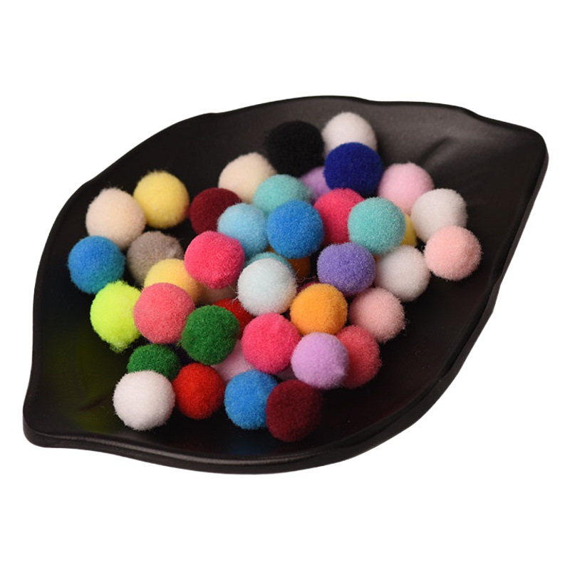10-30mm color de alta elasticidad color bola de pelo pequeña jardín de infantes niños bricolaje material hecho a mano accesorios