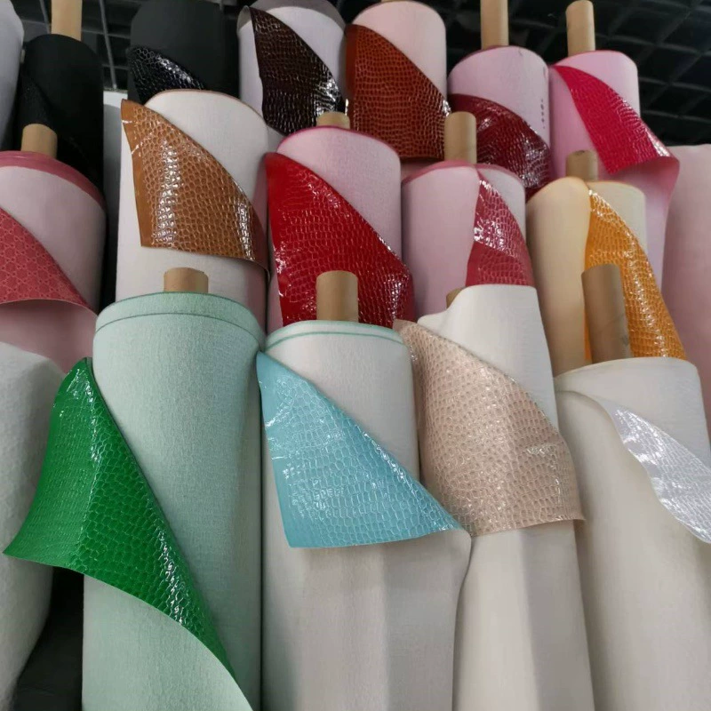 Искусственная кожа ПВХ для багажа, глянцевая, с узором под змеиную кожу, под ящерицу, под крокодила, разноцветная, новая модель в наличии