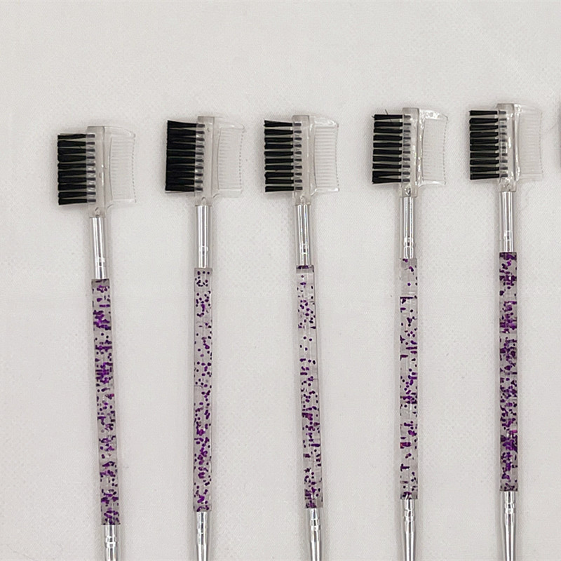 Directo de fábrica oblicua ceja peine rizador de pestañas ojo cepillo de cejas cepillo espiral injerto cepillo de cejas herramientas de belleza