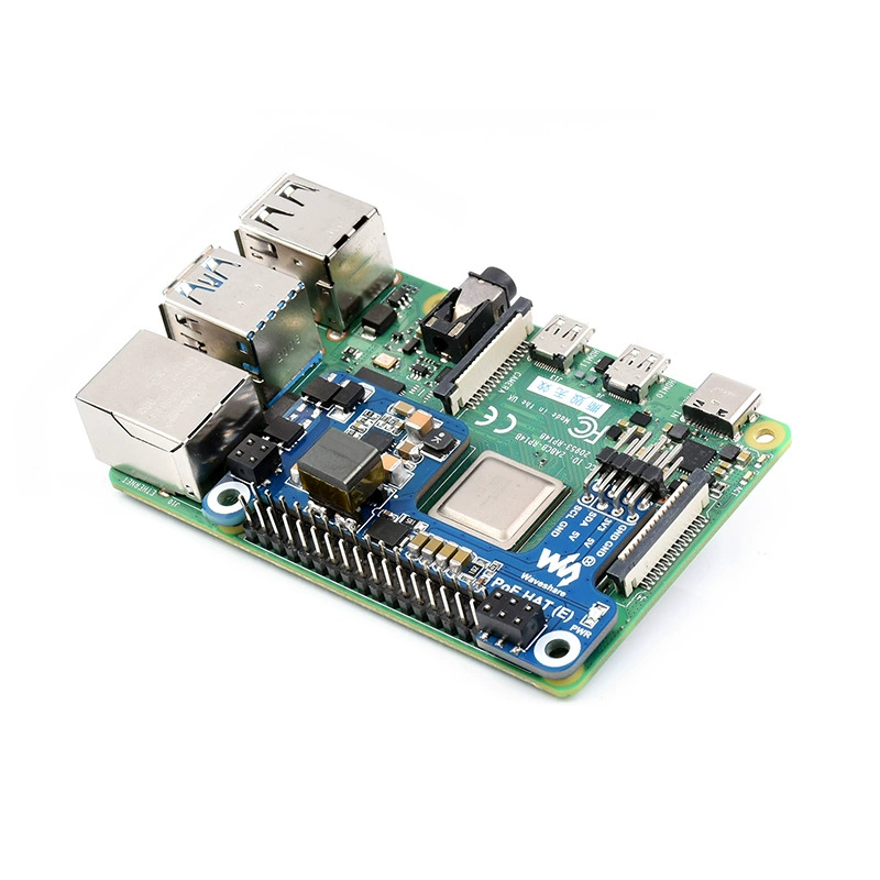 Плата расширения питания по Ethernet для Raspberry Pi 4B/3B+, поддержка стандарта 802.3af и питания PoE