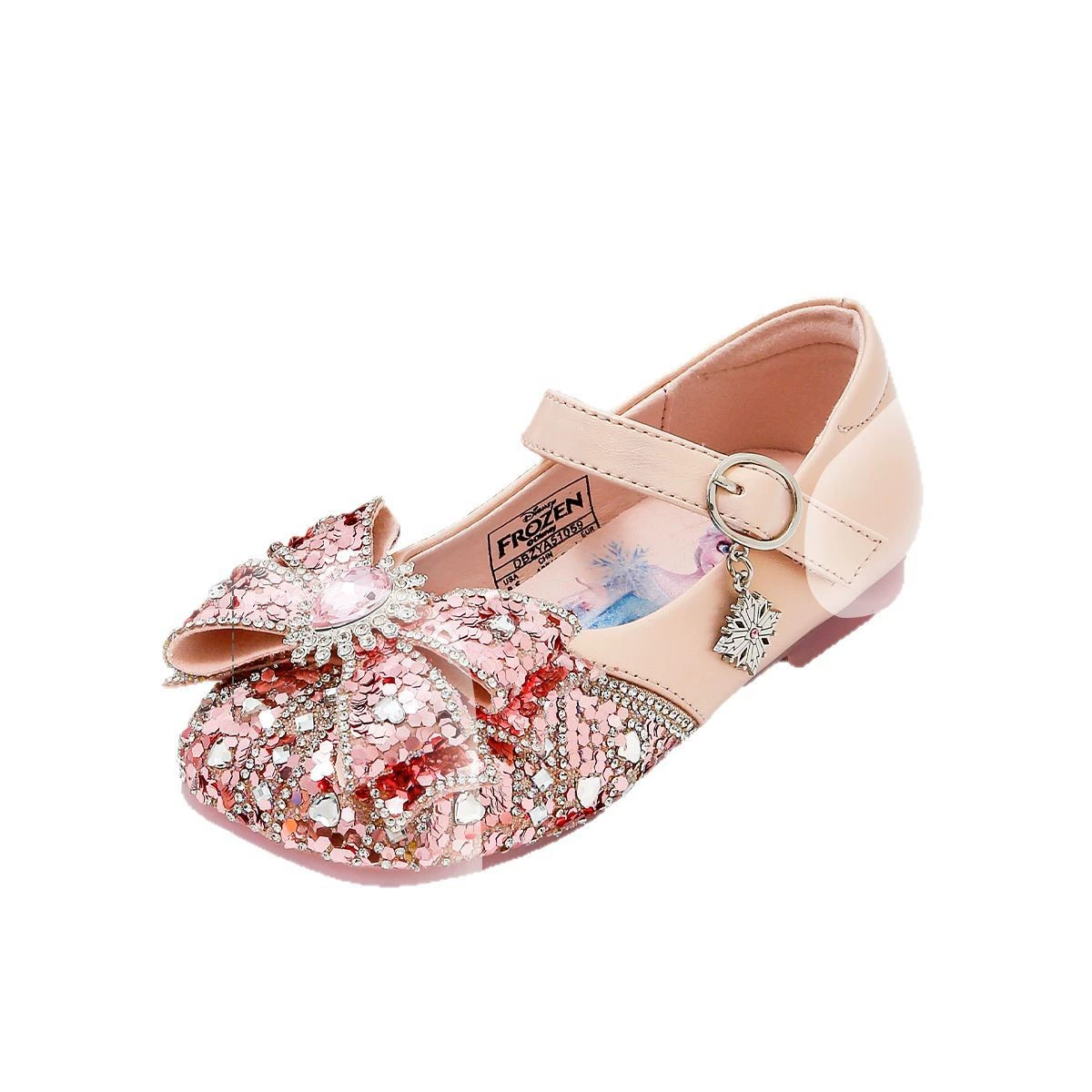 迪士尼 Shoes for princess, blue nail sequins, trend of season, “Frozen”