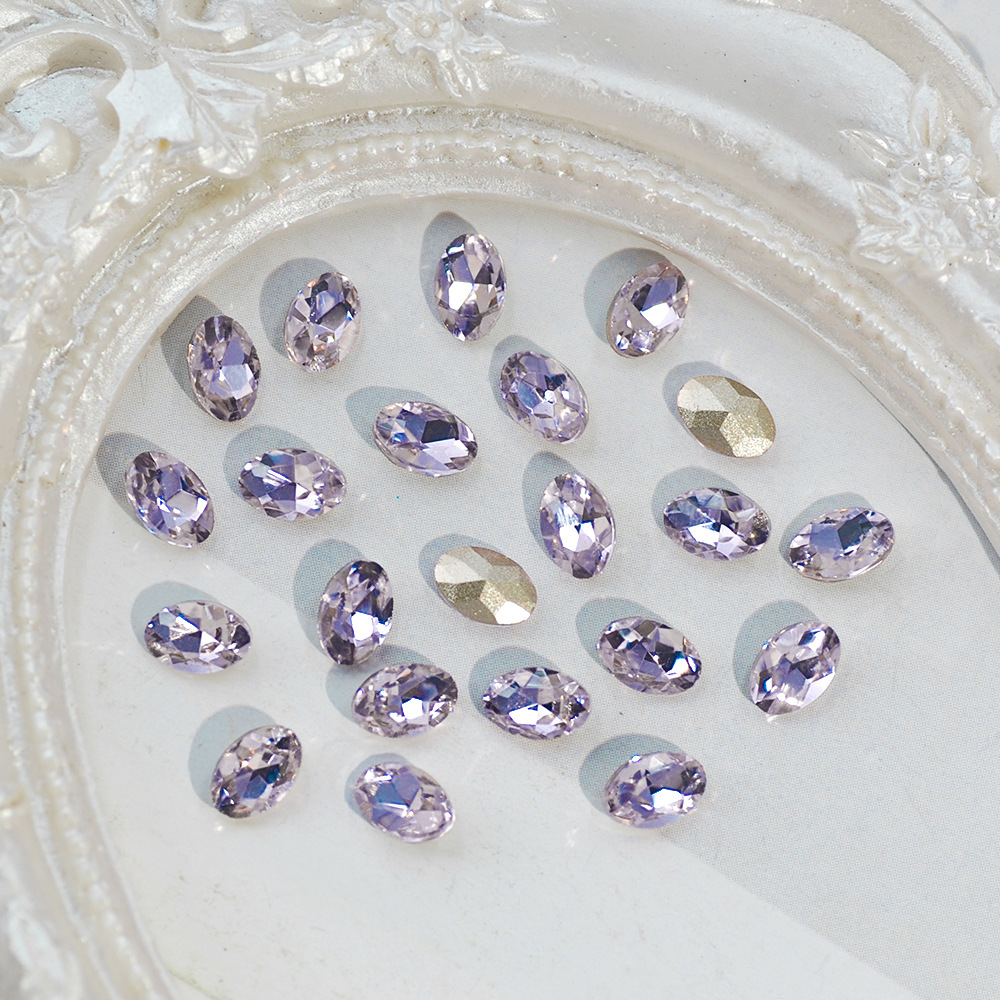 2g Weight Nail Decoration Accessories Nail Supplies Crystal, Glass Material Square, Water Droplets, Heart Shape Pattern Square Water Droplets Heart Shape Crystal Glass Nail Decoration Accessories 12