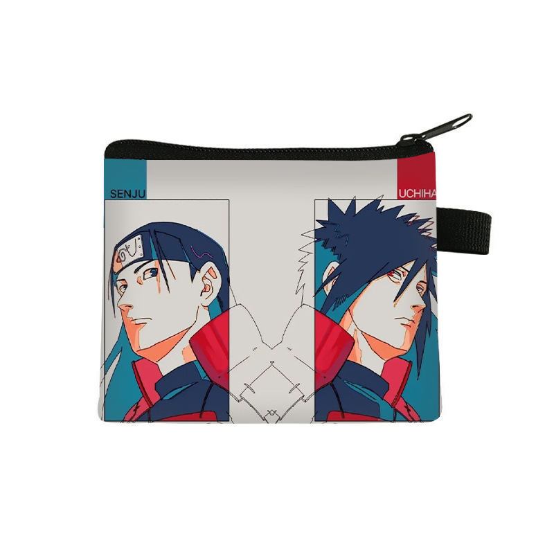 Nuevo Naruto niños monedero estudiante tendencia auricular moda bolsa de almacenamiento tendencia cremallera titular de la tarjeta al por mayor