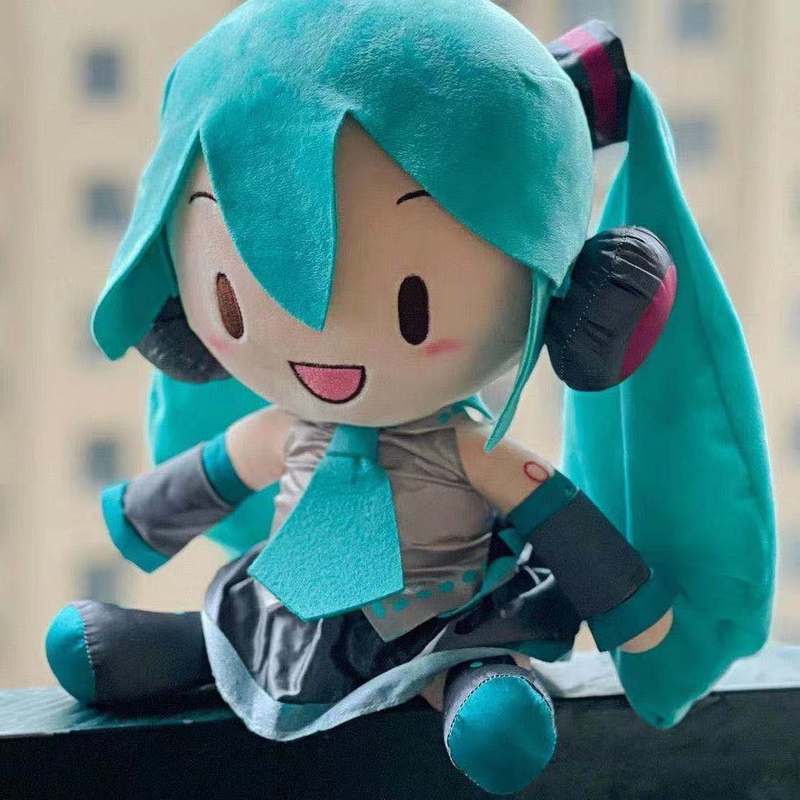 正版同款现货初音未来玩偶抱枕经典深海毛绒fufu玩偶公仔摆件礼物|undefined