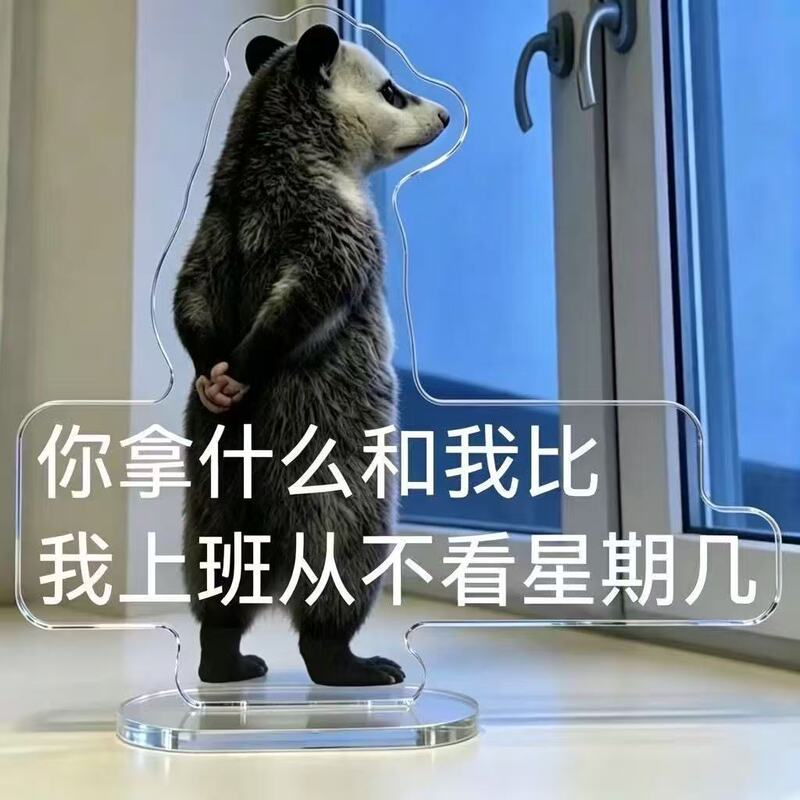 New hilarious possum emoji acrylic stand funny and soothing office bedroom decoration desktop ornament gift