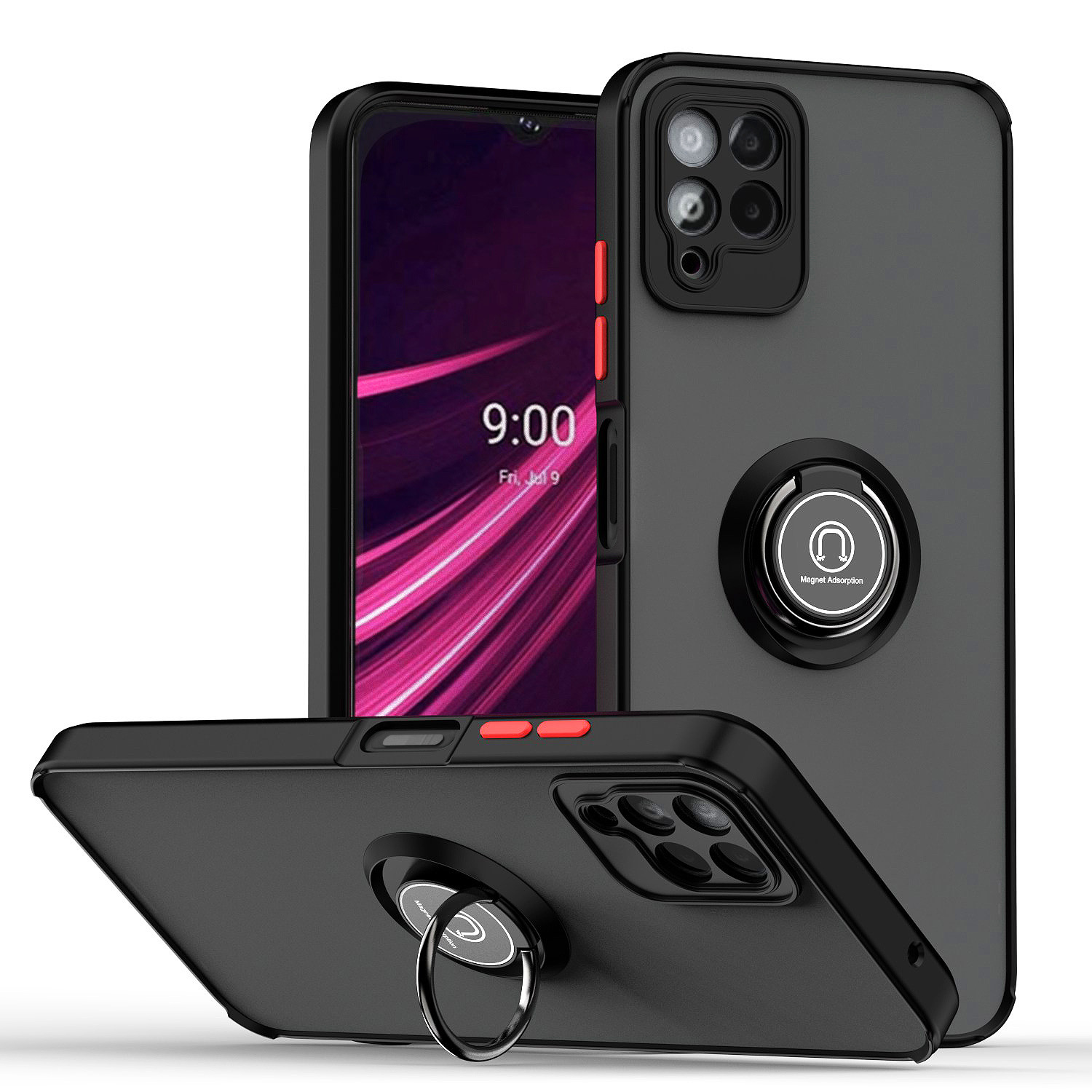 Sınır ötesi uygulanabilir T-Mobile Revvl7Pro cep telefonu kılıfı Qiying Revvl6 halka düşmeyi önleyici kapak Revvl V+