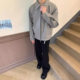 Folded Deconstruction Loose-leaf Cut Boxy Short Wide Lapel Double Zipper Superior Jacket Spring and Autumn Jacket for Men