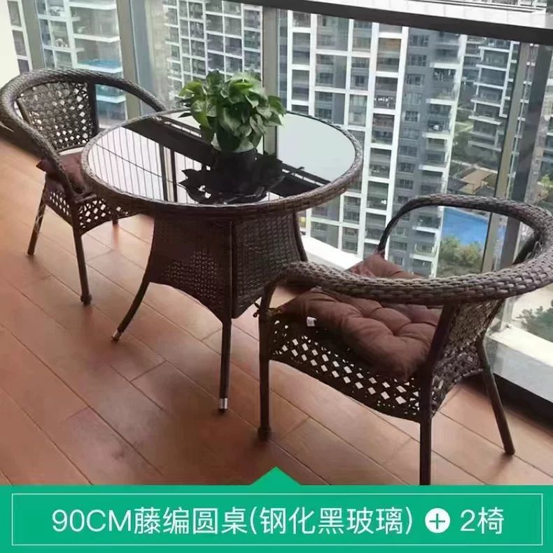 의자 2개 + 원형 테이블 90개 [쿠션 무료]