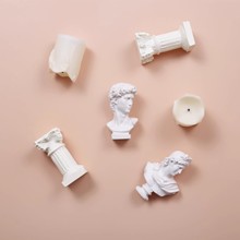 大卫石膏像拍照摆件人像罗马柱迷你维纳斯树脂头像人物拍摄道具