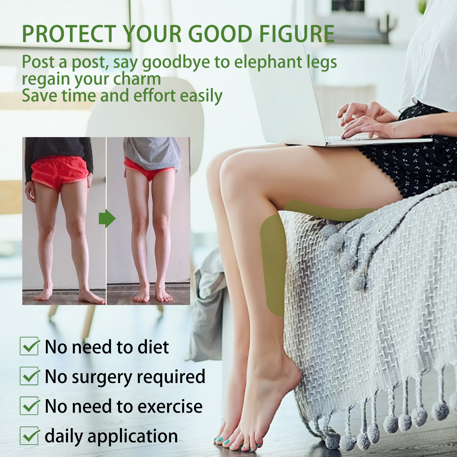 South Moon mugwort pat beautiful legs, lazy person shaping thighs, tightening leg muscles, and lifting_voghion.com