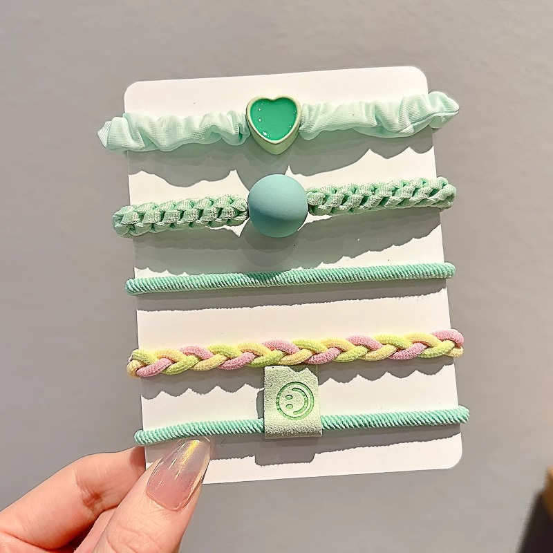 Niños de color caramelo de cola de cabello de alta elasticidad correa estrella de color anillo de cabello bola cabeza de cabello adornos