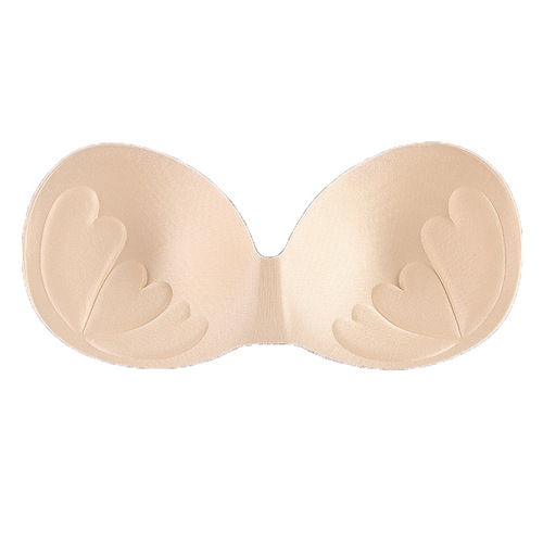 Bra pad insert cushion sponge chest pad sports backless bra pad heart-shaped sweat-absorbent pad one-piece breathable sweat-wicking absorbent pad