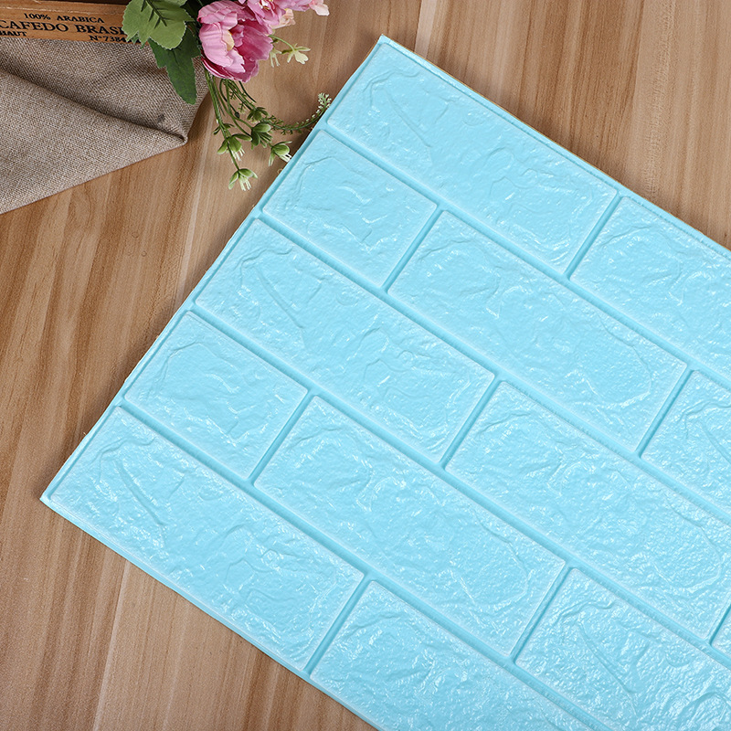 3D 3D pegatina de pared papel pintado autoadhesivo al por mayor imitación ladrillo patrón Fondo pared sala de estar dormitorio papel pintado espuma pegatina a prueba de humedad