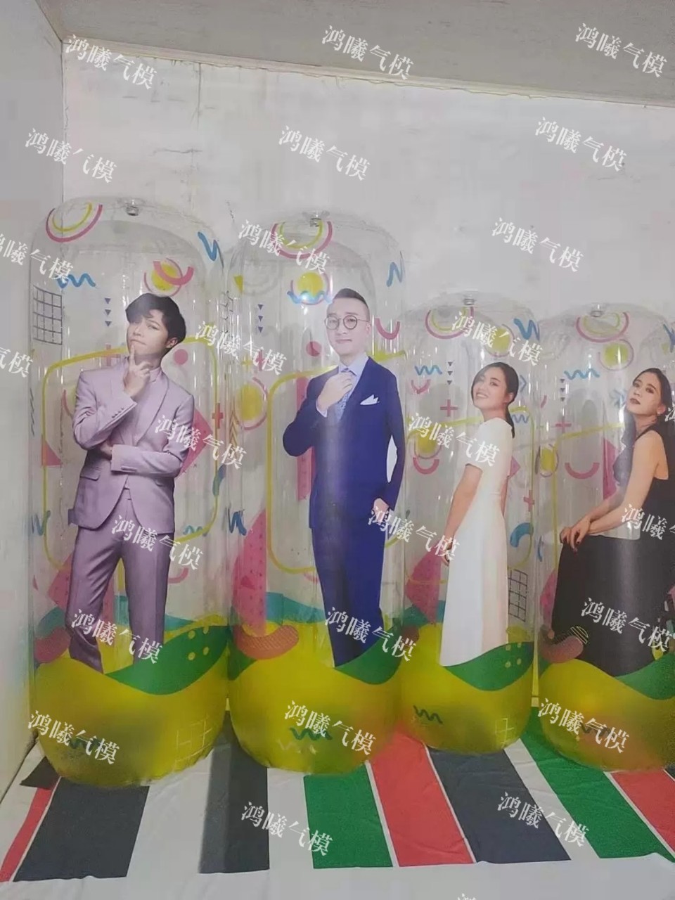 充气不倒翁植物仙人掌气模创意活动透明柱子新型宣传道具上海鸿曦