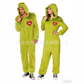 跨境成人版情人节男女同款格林奇连体服 - 苏斯博士