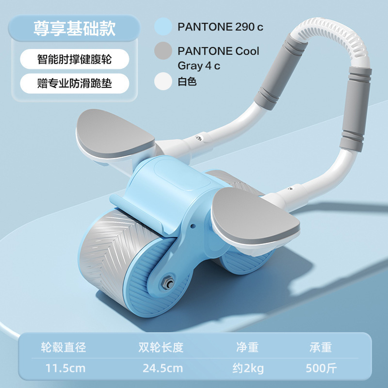 590 플랫 스탠스 복부 휠 - 블루